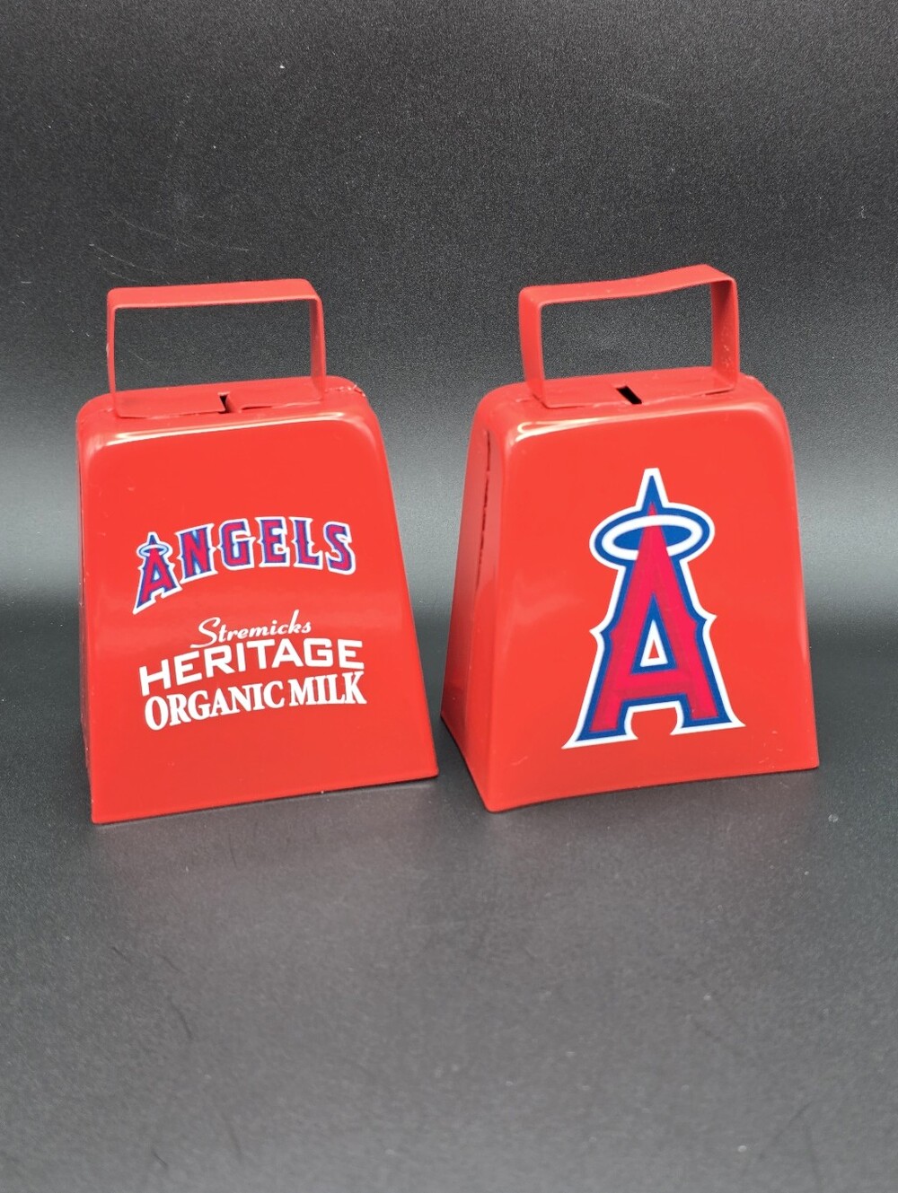 Los Angeles Angels MLB Cowbells Stremicks Heritage Promo Giveaway Lot of 2